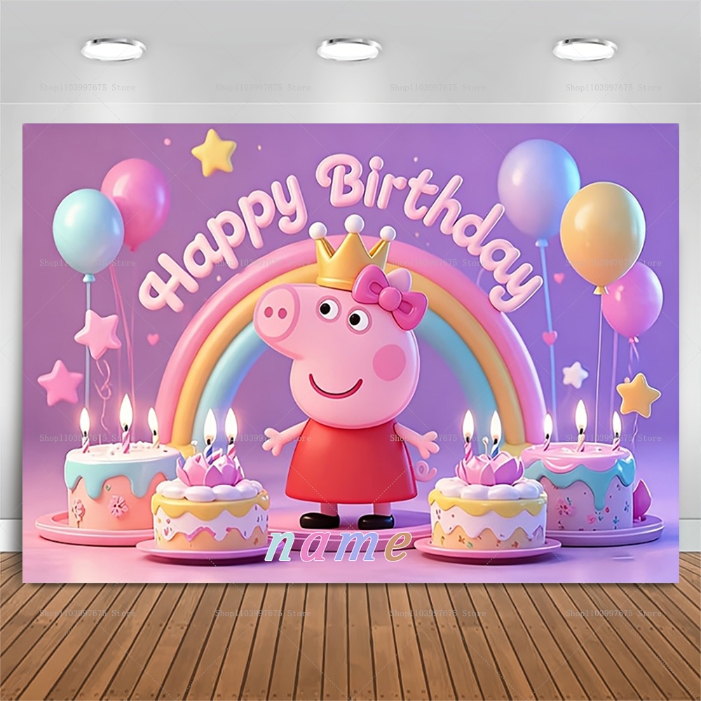 Baby Clothing Names - Custom Name Peppa Pig Backdrops Baby