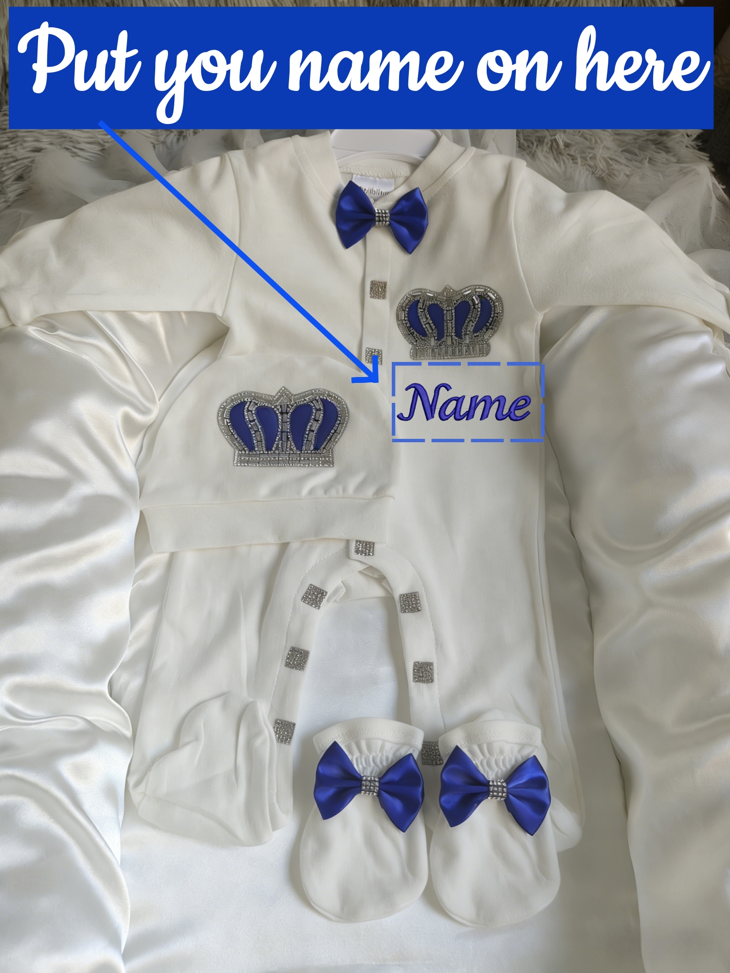 Baby Clothing Names - Royal Blue Baby Boy Newborn Jewels