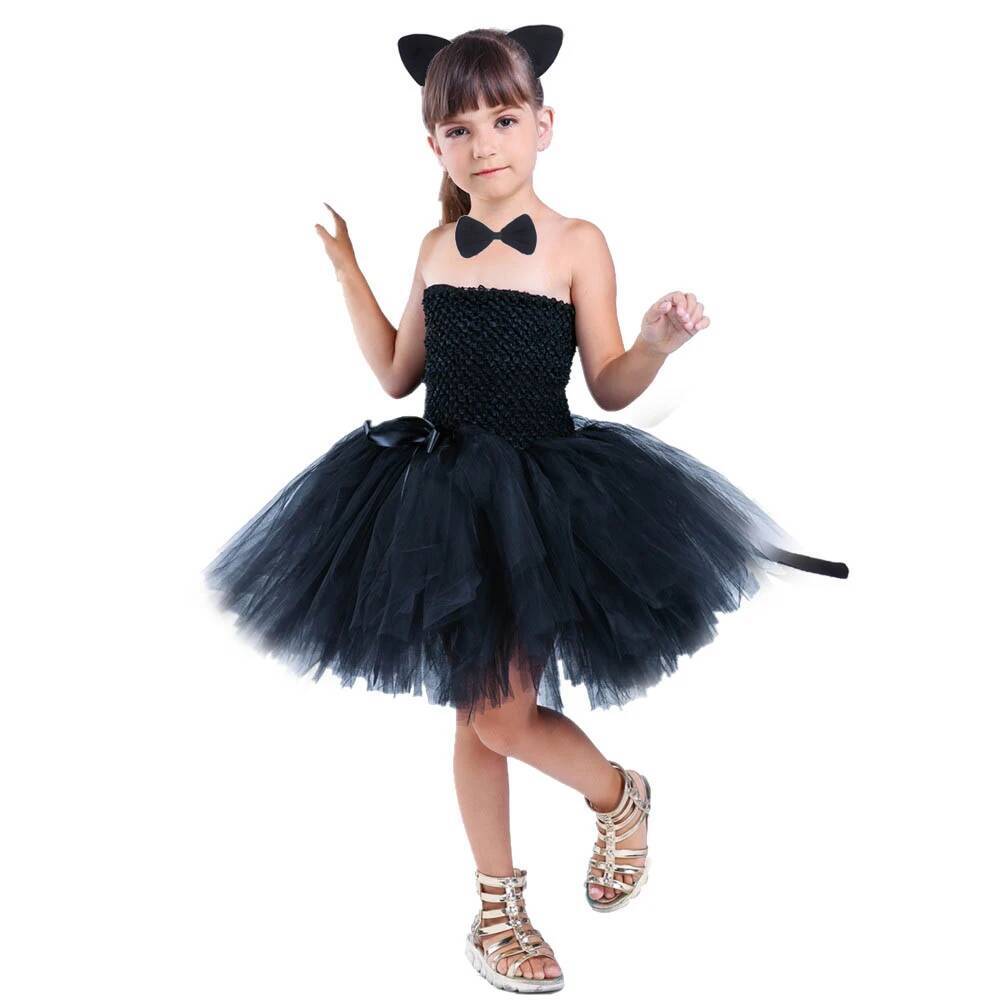 Baby Clothing Girls - Cute Black Cat Tutu Dress Baby