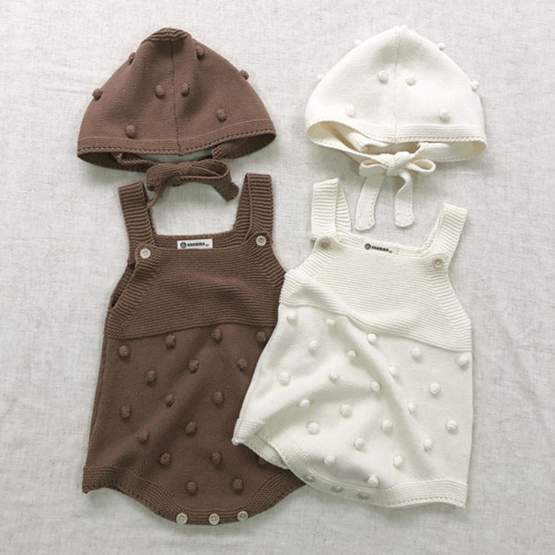 Baby Clothing Brand - Summer Newborn Baby Girl Knitting Romper+Hat