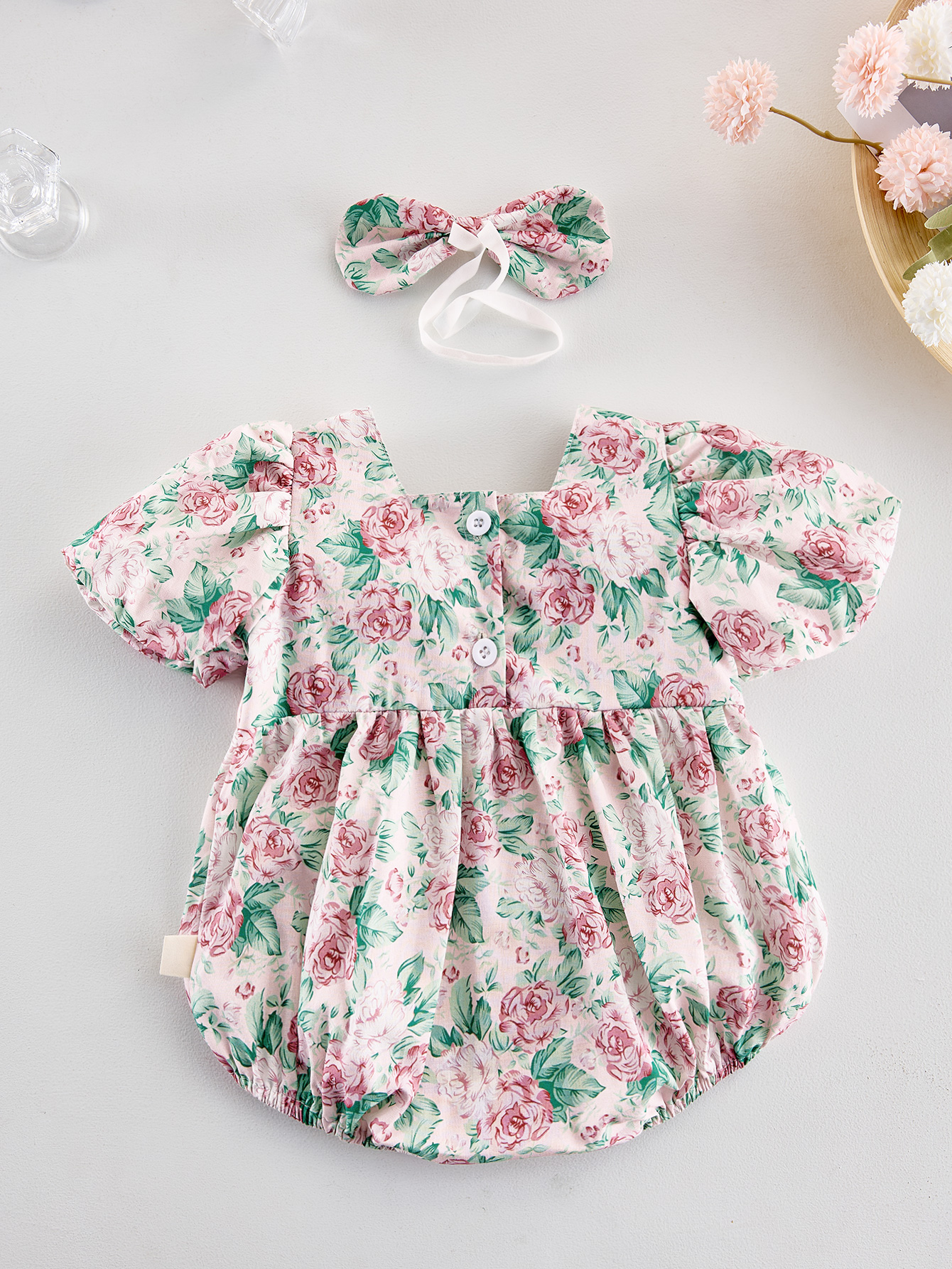 Girls' Summer Rose Print Dress - Baby Clothing Stores บทวิจารณ์และราคา