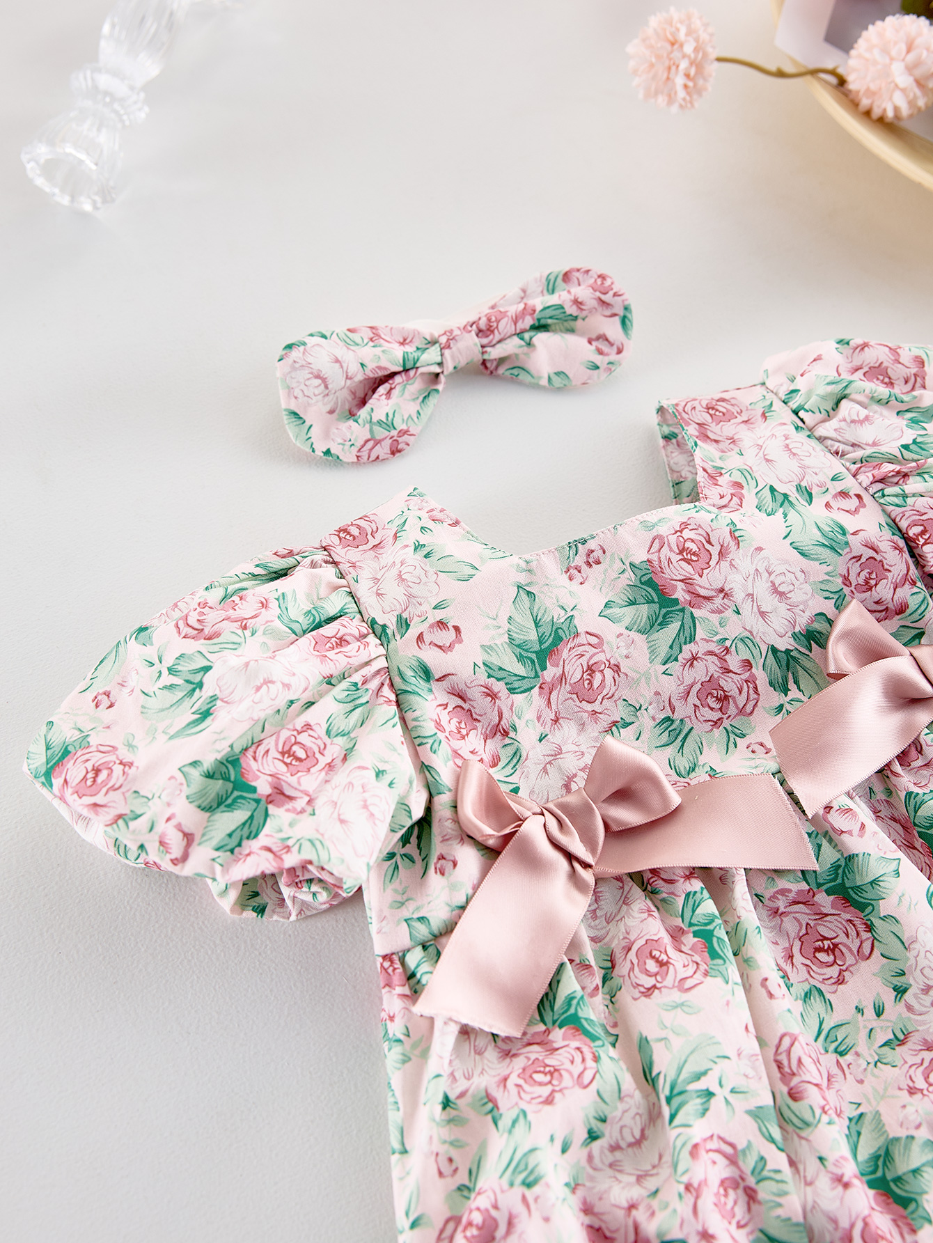 Girls' Summer Rose Print Dress - Baby Clothing Stores บทวิจารณ์และราคา