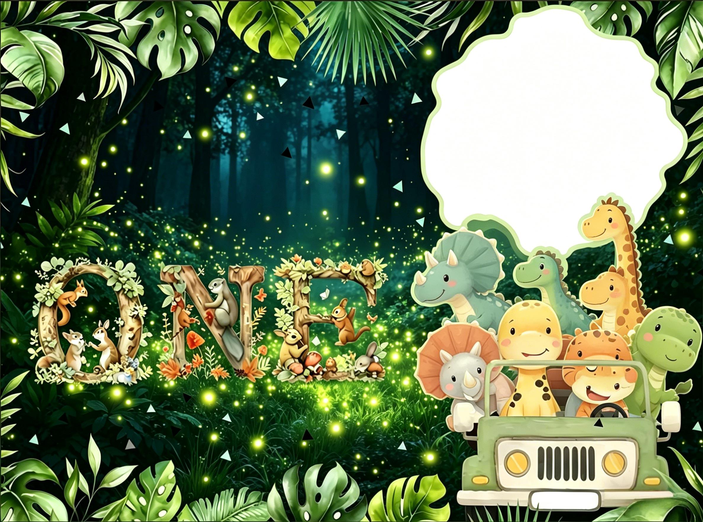 Custom Name Photo Jungle Safar - Baby Clothing Names บทวิจารณ์และราคา