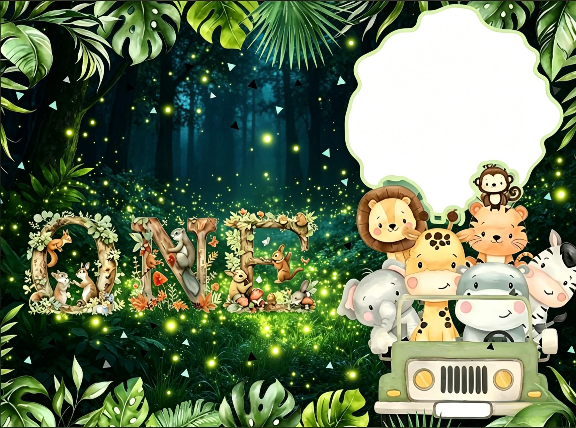 Custom Name Photo Jungle Safar - Baby Clothing Names บทวิจารณ์และราคา