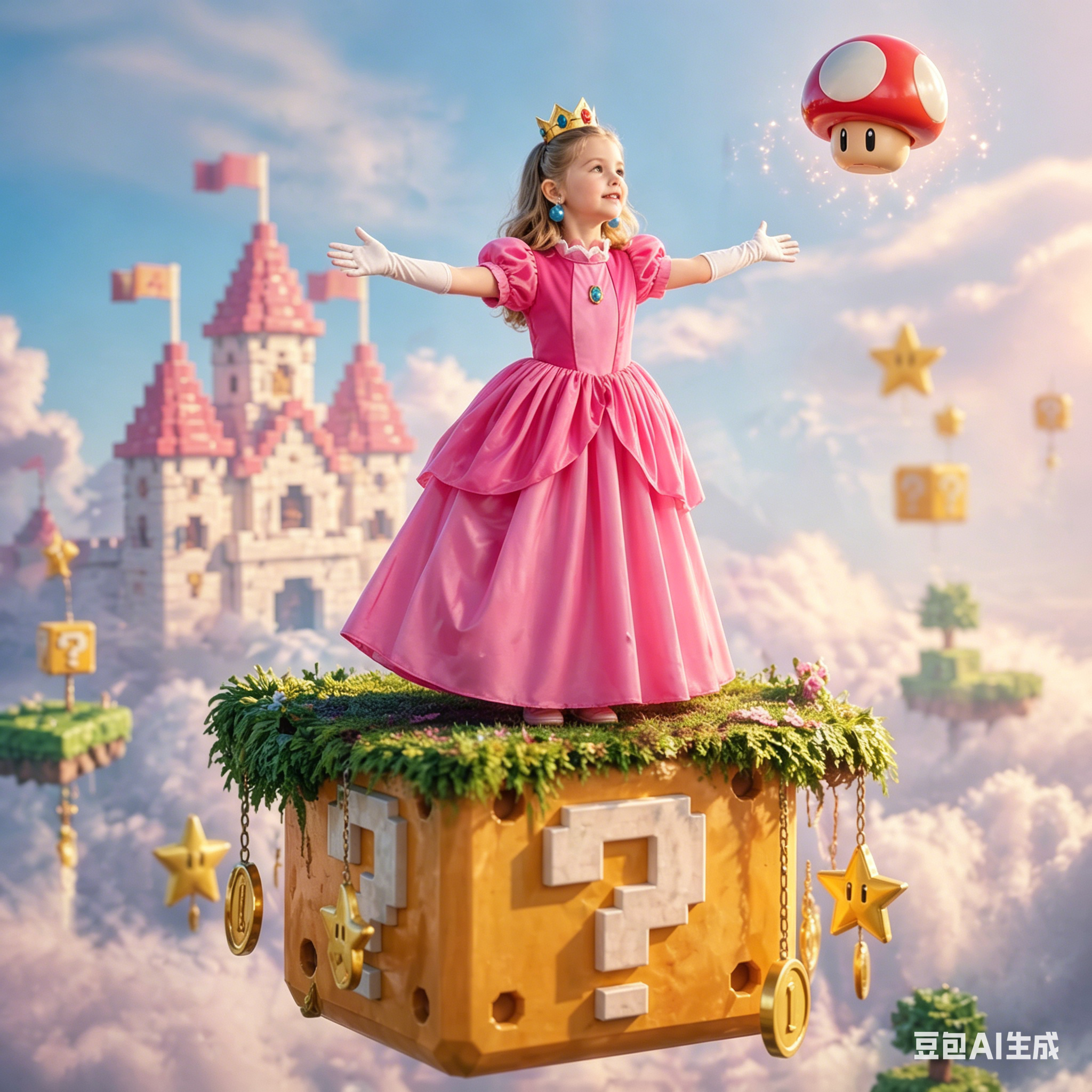Princess Peach Style Dress Up  - Baby Clothing Girls บทวิจารณ์และราคา