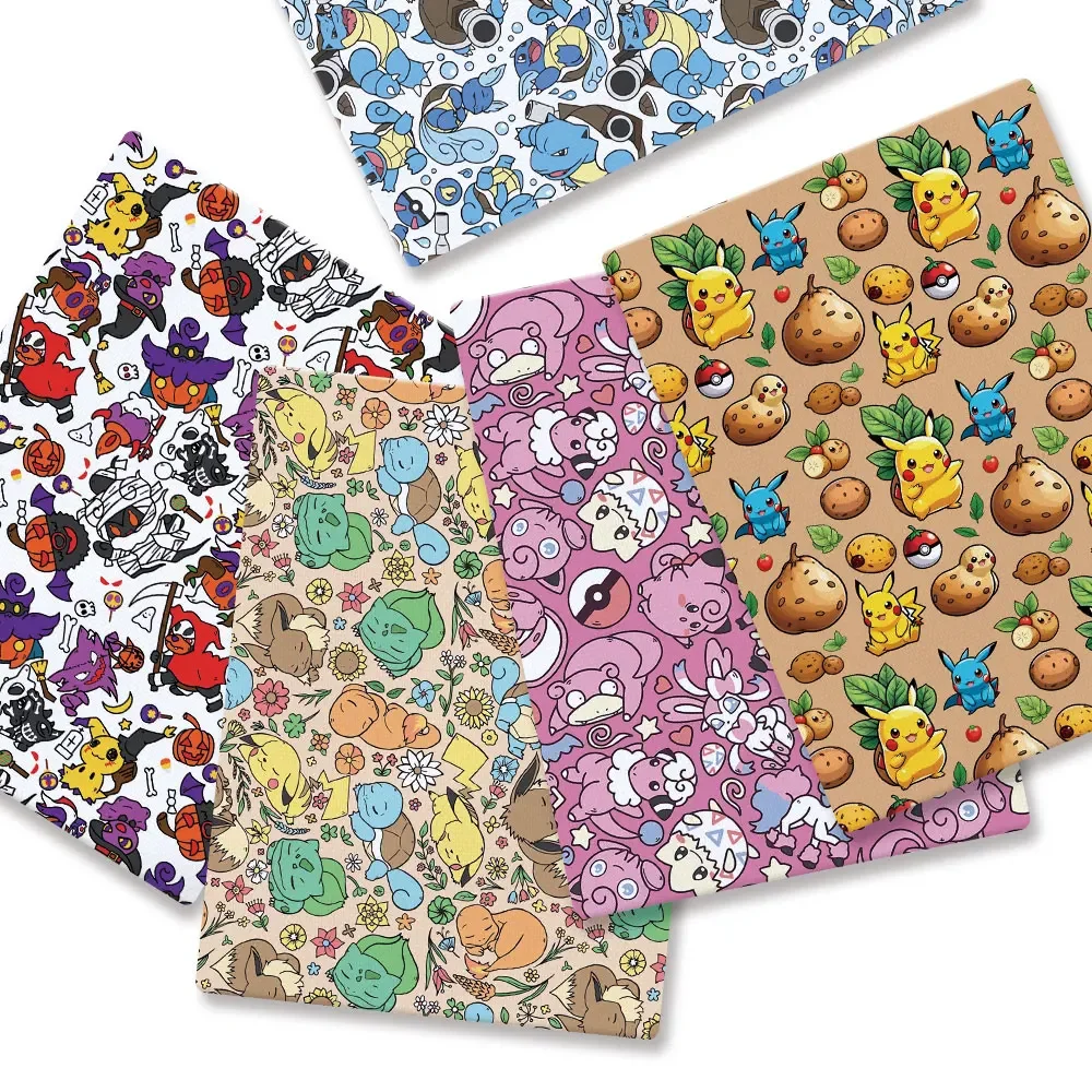 Pokemon Cartoon Fabric140*50cm - Baby Clothing Sewing บทวิจารณ์และราคา