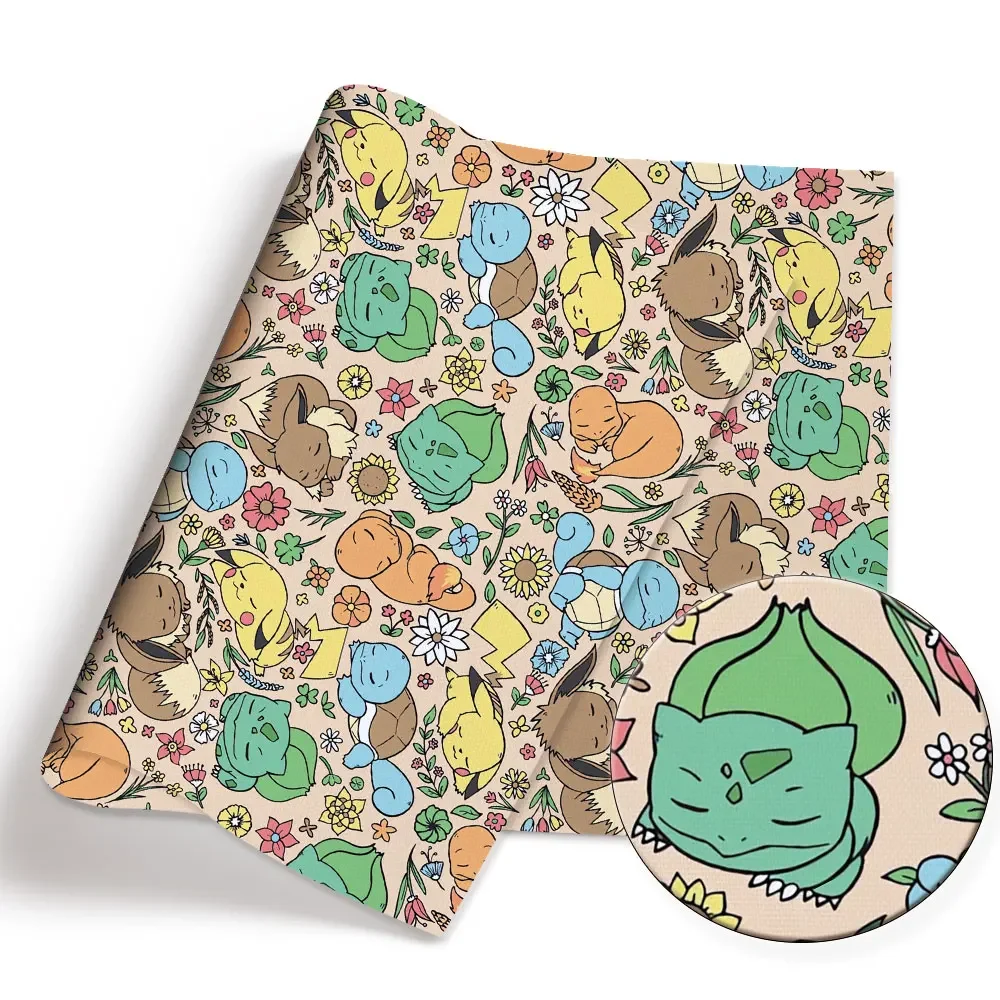 Pokemon Cartoon Fabric140*50cm - Baby Clothing Sewing บทวิจารณ์และราคา