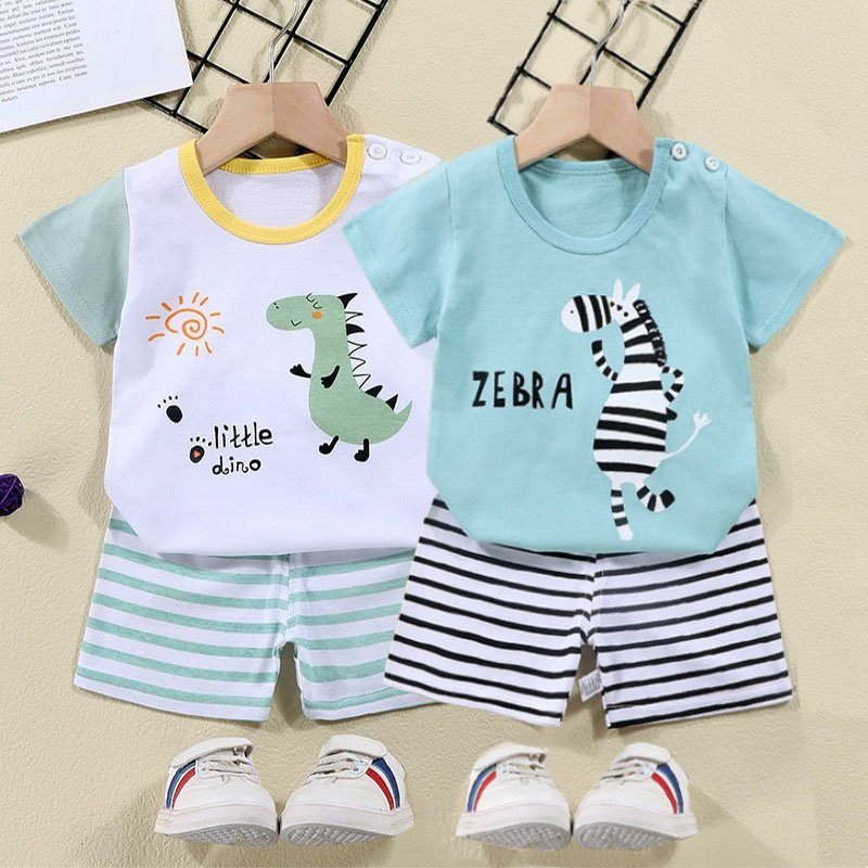 Cotton Tees+Shorts 2-piece Tra - Baby Clothing Deals บทวิจารณ์และราคา