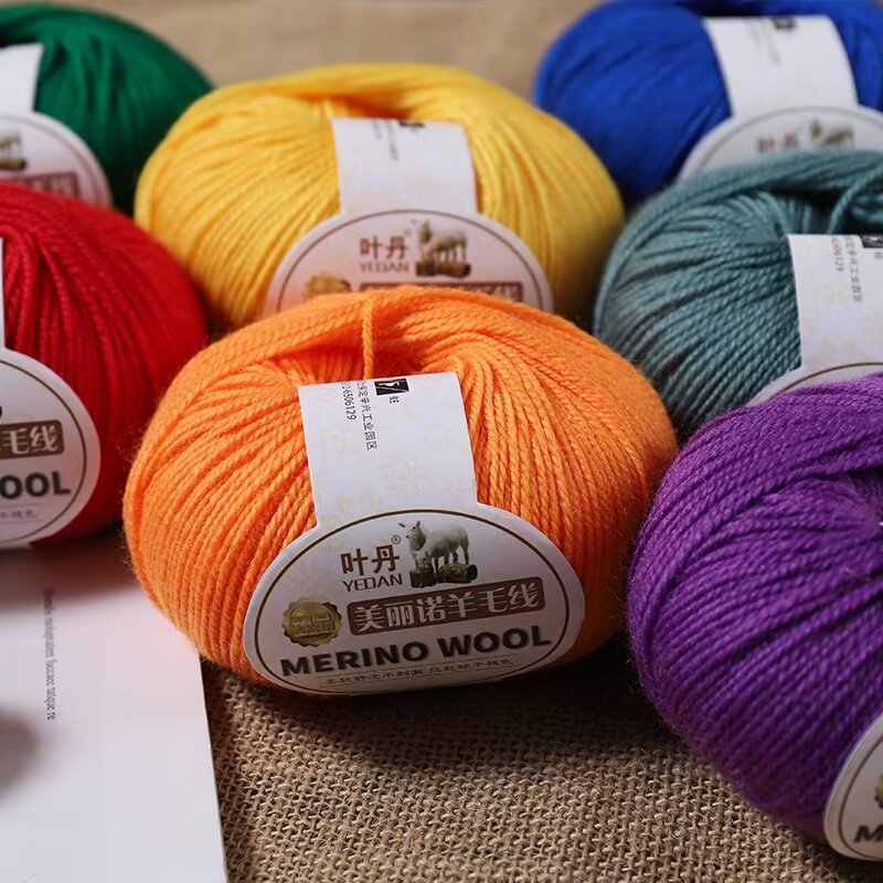 50g/roll Soft Merino Wool Yarn - Baby Clothing Detergent บทวิจารณ์และราคา