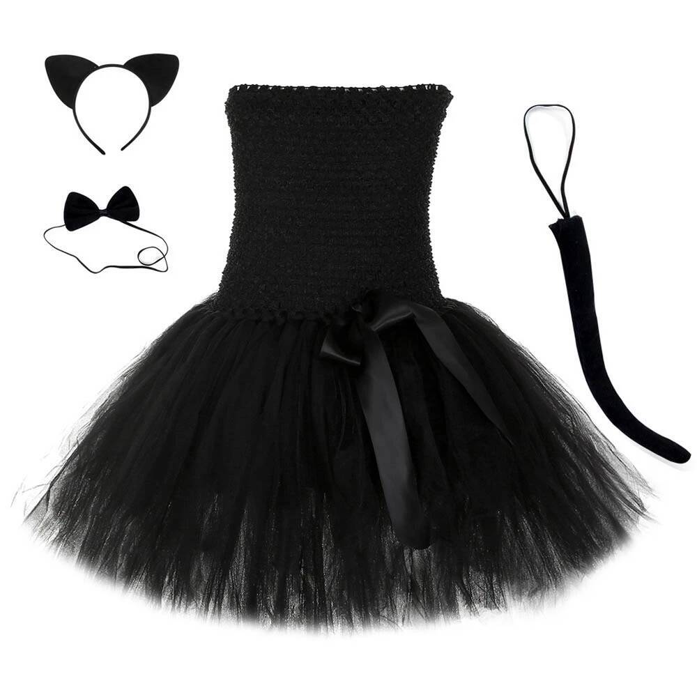 Cute Black Cat Tutu Dress Baby - Baby Clothing Girls บทวิจารณ์และราคา