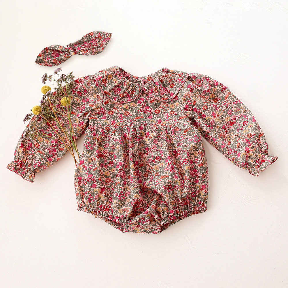 2Pcs Cotton Floral Baby Romper - Baby Clothing Stores บทวิจารณ์และราคา
