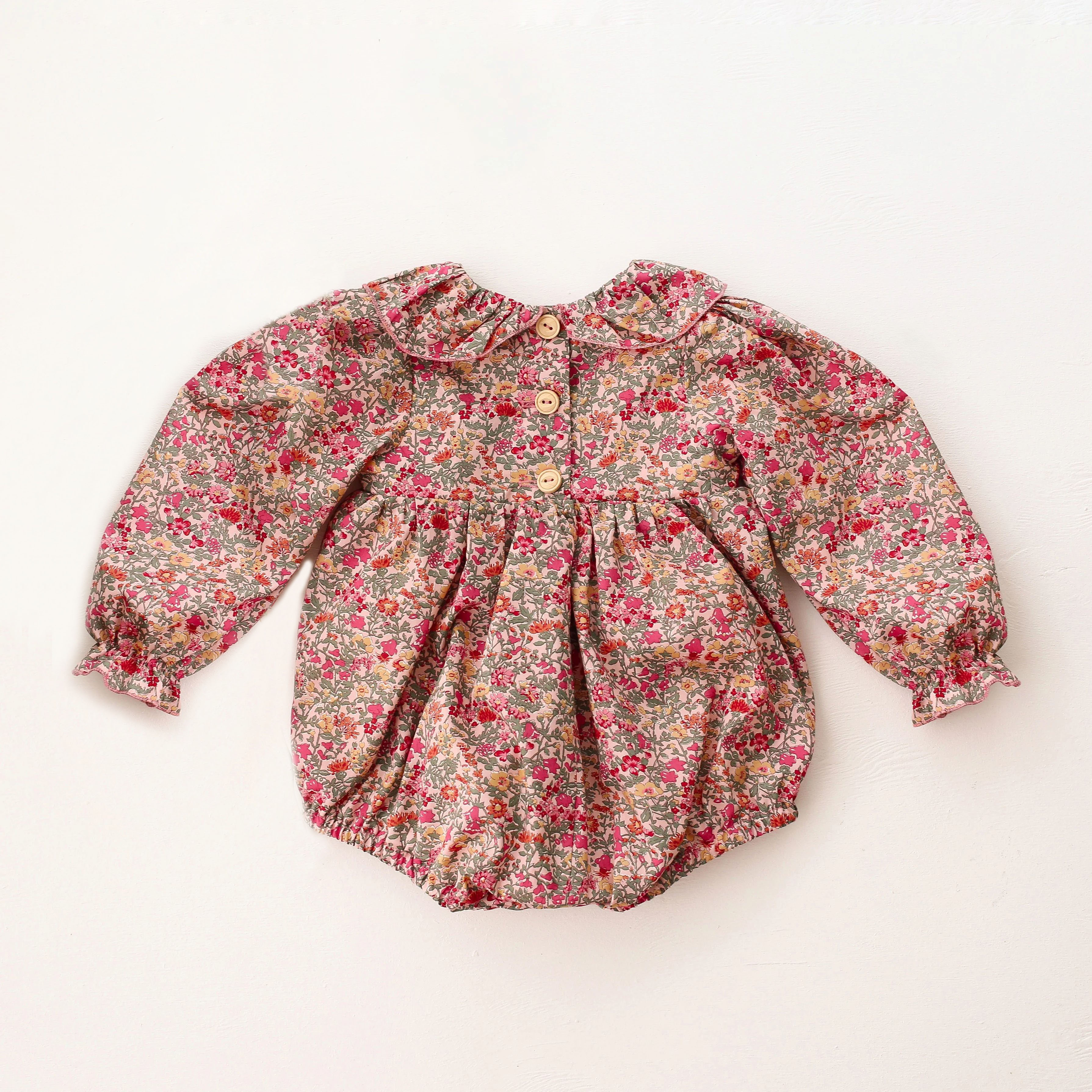 2Pcs Cotton Floral Baby Romper - Baby Clothing Stores บทวิจารณ์และราคา