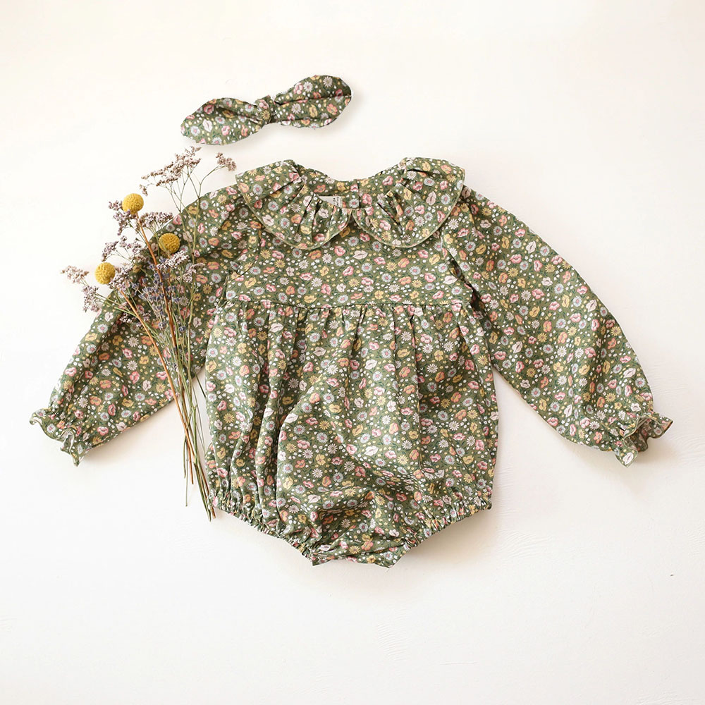 2Pcs Cotton Floral Baby Romper - Baby Clothing Stores บทวิจารณ์และราคา